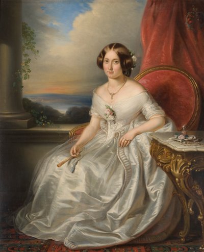 Portrait of a Lady, 1846 by Adrianus Wulffaert